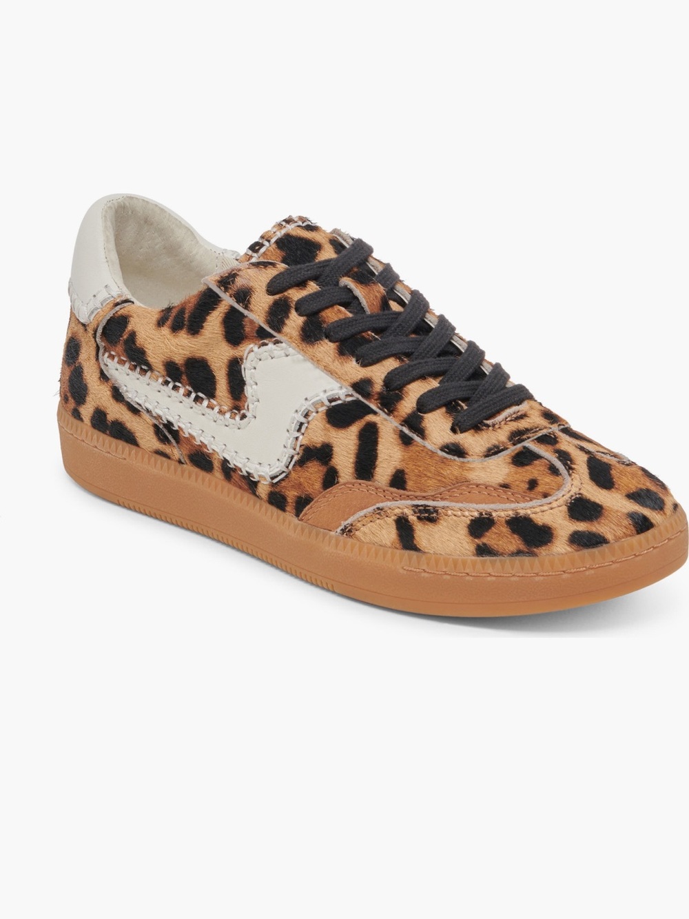 Dolce Vita Leopard-Print Low-Top Sneaker in Tan, Black & Cream
